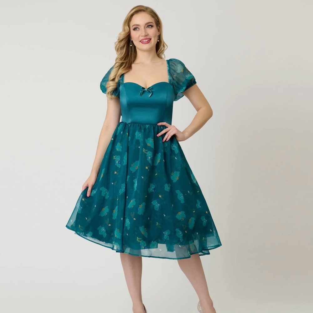 Disney Fantasia Collection Teal Fairies Light Up Swing Dress